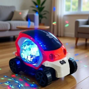 LooknlveSports Future 09 Musical Stunt Car Rotate 360� with Flashing Light & Music (White, Orange)